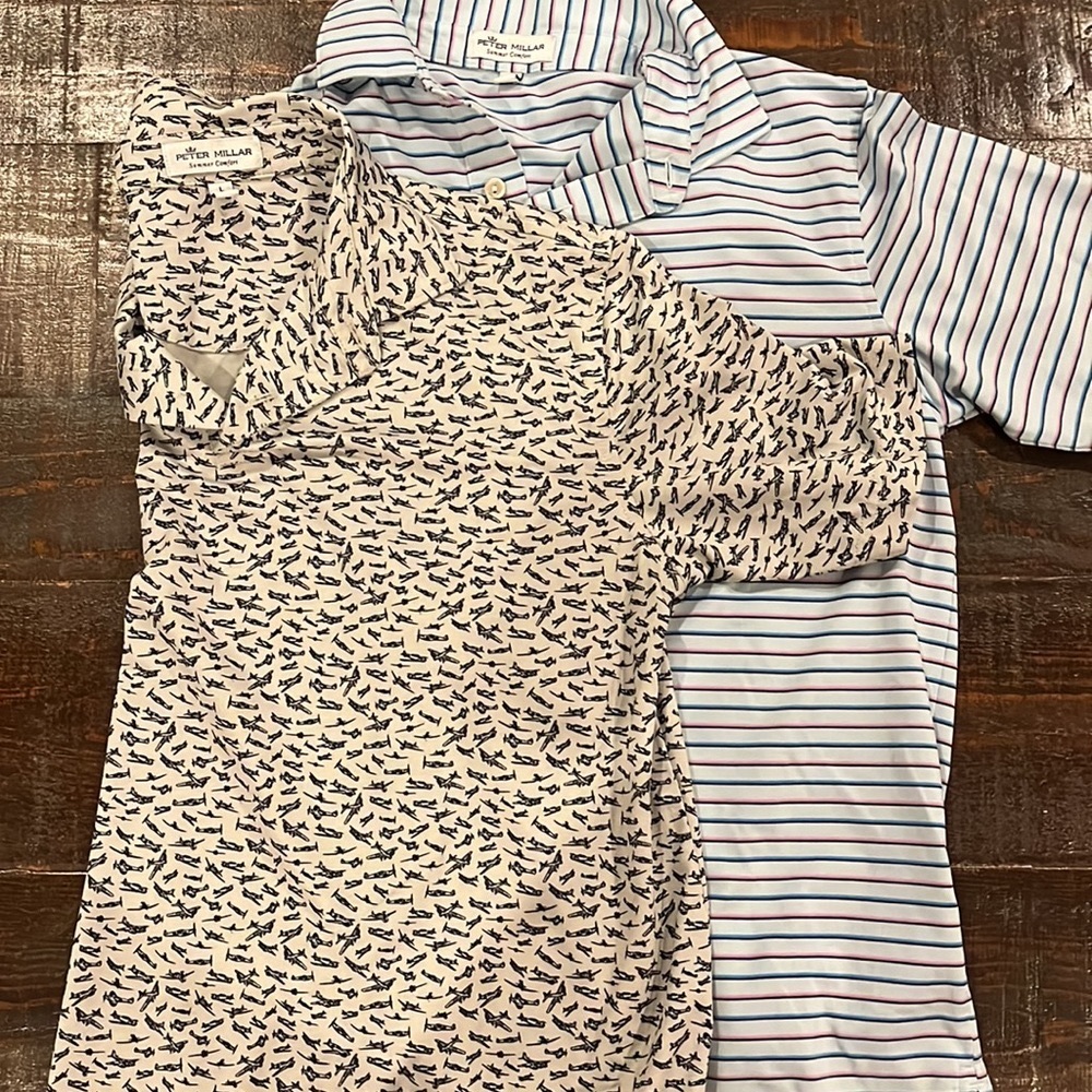 Peter Millar pattern nice short sleeve shirts. Excellent condition